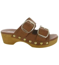 sandales et nu pieds - Mule Sabot - femme - Cuir - Marron - Xapatan