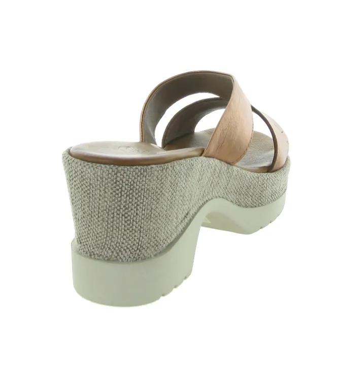 sandales et nu pieds - Mule Sabot - femme - Cuir - Rose - Lune et lautre
