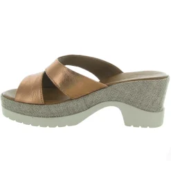 sandales et nu pieds - Mule Sabot - femme - Cuir - Rose - Lune et lautre