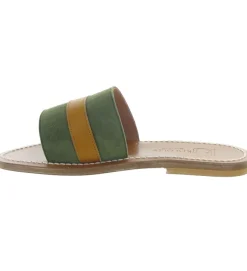 sandales et nu pieds - Mule Sabot - femme - Cuir - Vert - K.jacques