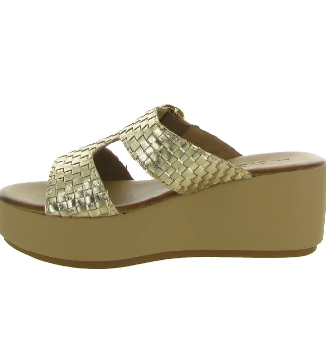 sandales et nu pieds - Mule Sabot - femme - Cuir - Or - Inuovo