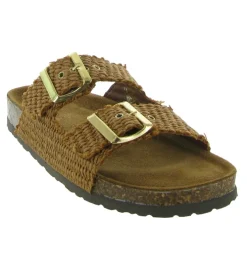 sandales et nu pieds - Mule Sabot - femme - Cuir - Marron - Donna lucca
