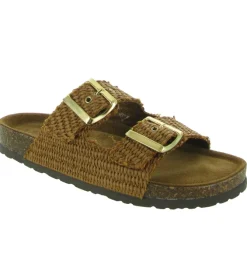 sandales et nu pieds - Mule Sabot - femme - Cuir - Marron - Donna lucca