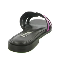 sandales et nu pieds - Mule Sabot - femme - Cuir - Rose - Bibi lou