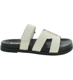 sandales et nu pieds - Mule Sabot - femme - Cuir - Beige - Bibi lou