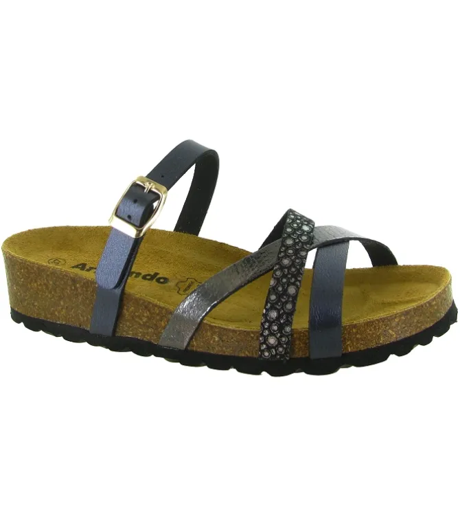 sandales et nu pieds - Mule Sabot - femme - Synthétique - Bleu Marine - Armando