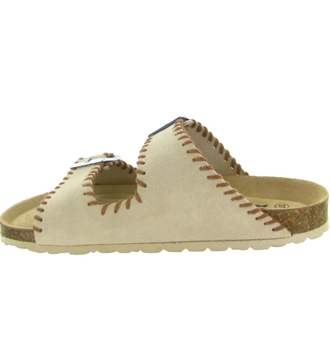 sandales et nu pieds - Mule Sabot - femme - Cuir - Beige - Armando