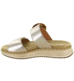 sandales et nu pieds - Mule Sabot - femme - Cuir - Argent - Remonte
