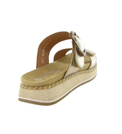 sandales et nu pieds - Mule Sabot - femme - Cuir - Argent - Remonte
