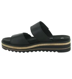 sandales et nu pieds - Mule Sabot - femme - Cuir - Noir - Remonte