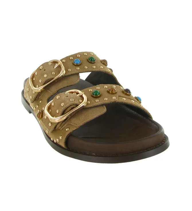 sandales et nu pieds - Mule Sabot - femme - Nubuck - Beige - Inuovo