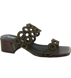 sandales et nu pieds - Mule Sabot - femme - Cuir - Marron - Bibi lou