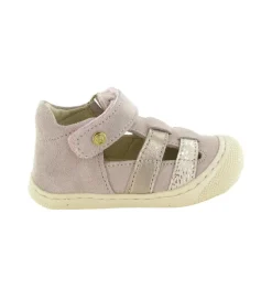 sandales et nu pieds - Semelle souple - bebe fille - Cuir laminé - Rose - Naturino