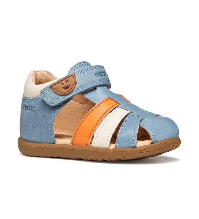 sandales et nu pieds - Semelle souple - bebe garcon - Cuir - Bleu - Geox