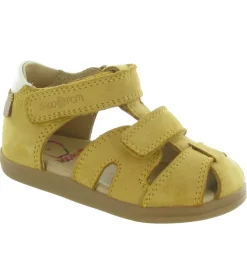 sandales et nu pieds - Semelle souple - bebe garcon - Cuir - Jaune - Shoo pom