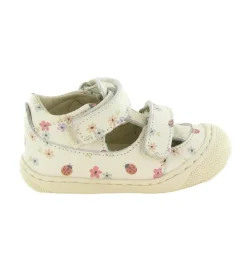 sandales et nu pieds - Semelle souple - bebe fille - Cuir - Crème - Naturino