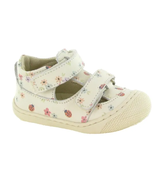 sandales et nu pieds - Semelle souple - bebe fille - Cuir - Crème - Naturino