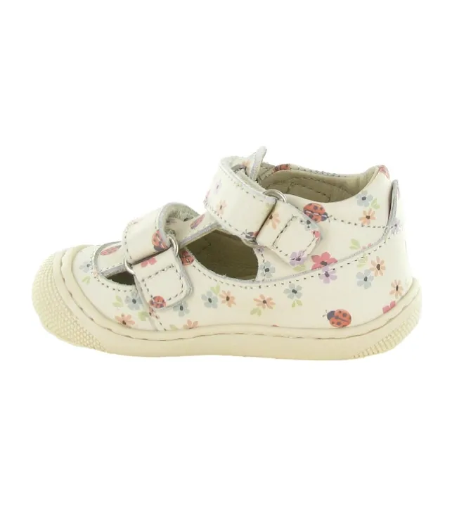 sandales et nu pieds - Semelle souple - bebe fille - Cuir - Crème - Naturino