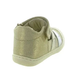sandales et nu pieds - Semelle souple - bebe fille - Cuir laminé - Beige - Naturino