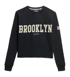 sweat - SANS CAPUCHE - vetement femme - Coton - Bleu Marine - Superdry
