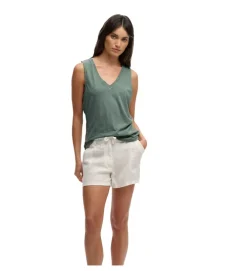 tee shirt - DEBARDEUR - vetement femme - Coton - Vert - Superdry