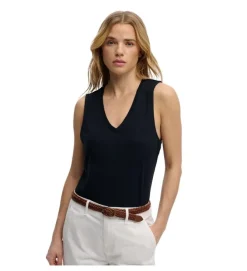 tee shirt - DEBARDEUR - vetement femme - Coton - Bleu Marine - Superdry