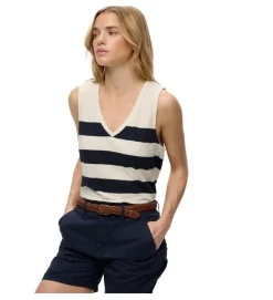 tee shirt - DEBARDEUR - vetement femme - Coton - Rayée - Superdry