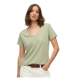 tee shirt - MANCHE COURTE - vetement femme - Coton - Vert - Superdry