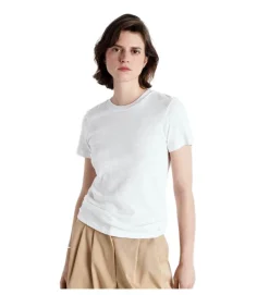 tee shirt - MANCHE COURTE - vetement femme - Coton - Blanc - American vintage