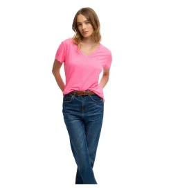 tee shirt - MANCHE COURTE - vetement femme - Coton - Rose - Superdry