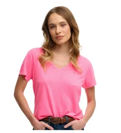 tee shirt - MANCHE COURTE - vetement femme - Coton - Rose - Superdry