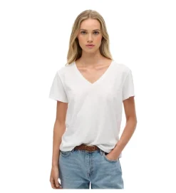 tee shirt - MANCHE COURTE - vetement femme - Coton - Blanc - Superdry