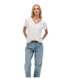 tee shirt - MANCHE COURTE - vetement femme - Coton - Blanc - Superdry