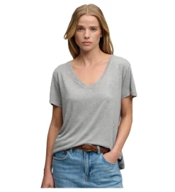 tee shirt - MANCHE COURTE - vetement femme - Coton - Gris - Superdry