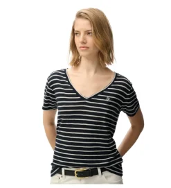 tee shirt - MANCHE COURTE - vetement femme - Coton - Rayée - Superdry