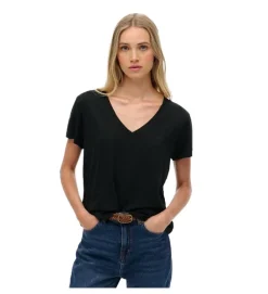 tee shirt - MANCHE COURTE - vetement femme - Coton - Noir - Superdry