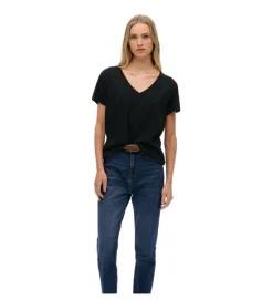 tee shirt - MANCHE COURTE - vetement femme - Coton - Noir - Superdry