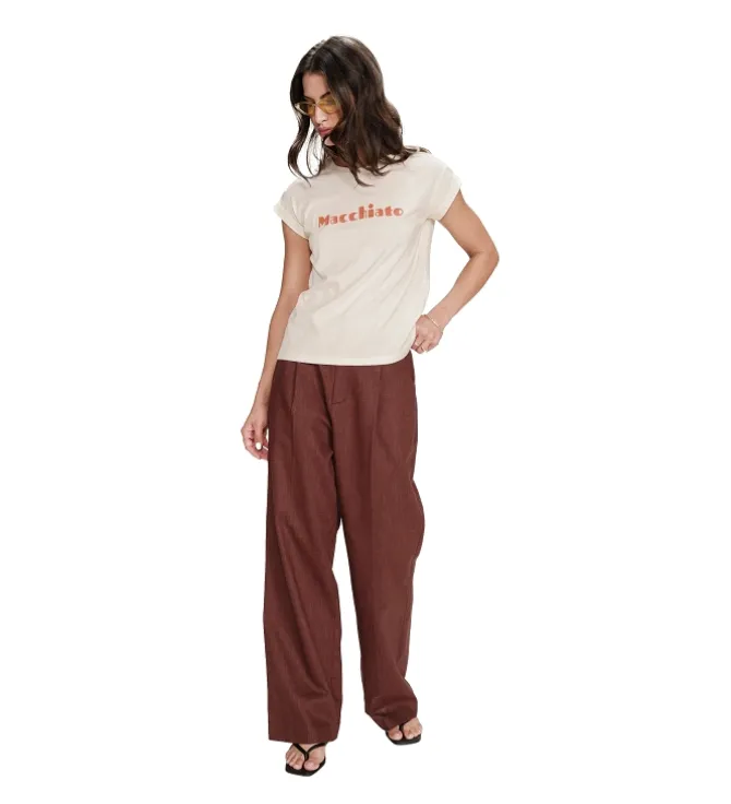 tee shirt - MANCHE COURTE - vetement femme - Coton - Marron - Grace and mila