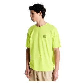 tee shirt - MANCHE COURTE - vetement homme - Cuir - Jaune - American vintage