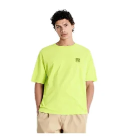 tee shirt - MANCHE COURTE - vetement homme - Cuir - Jaune - American vintage