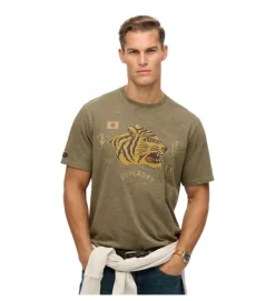 tee shirt - MANCHE COURTE - vetement homme - Coton - Vert - Superdry
