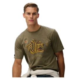 tee shirt - MANCHE COURTE - vetement homme - Coton - Vert - Superdry
