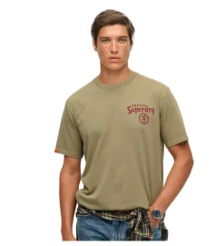 tee shirt - MANCHE COURTE - vetement homme - Coton - Kaki - Superdry