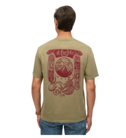 tee shirt - MANCHE COURTE - vetement homme - Coton - Kaki - Superdry