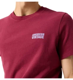tee shirt - MANCHE COURTE - vetement homme - Coton - Bordeaux - American vintage