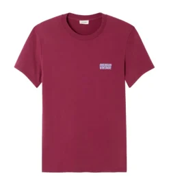 tee shirt - MANCHE COURTE - vetement homme - Coton - Bordeaux - American vintage