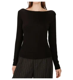 tee shirt - MANCHE LONGUE - vetement femme - Textile - Noir - Grace and mila
