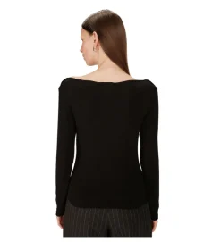 tee shirt - MANCHE LONGUE - vetement femme - Textile - Noir - Grace and mila