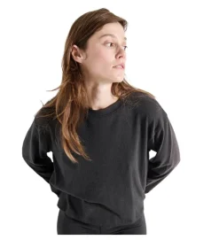 tee shirt - MANCHE LONGUE - vetement femme - Coton - Noir - American vintage