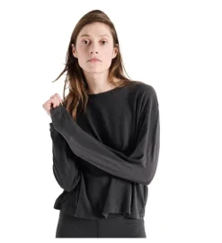 tee shirt - MANCHE LONGUE - vetement femme - Coton - Noir - American vintage
